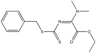 N-[Ethoxycarbonyl(dimethylamino)methylene]dithiocarbamic acid benzyl ester Struktur