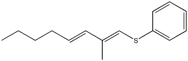 (3E)-1-(Phenylthio)-2-methyl-1,3-octadiene Struktur