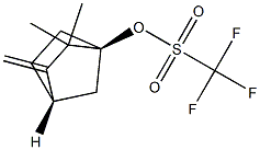 (1S,4S)-1-(Trifluoromethylsulfonyloxy)-2,2-dimethyl-3-methylenebicyclo[2.2.1]heptane Struktur