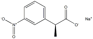 [S,(-)]-2-(m-Nitrophenyl)propionic acid sodium salt Struktur