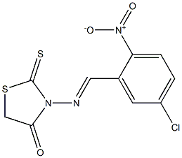 2-Thioxo-3-[[(2-nitro-5-chlorophenyl)methylene]amino]thiazolidin-4-one Struktur