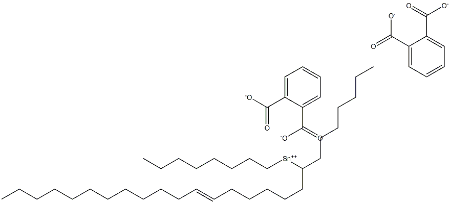 Bis[phthalic acid 1-(6-octadecenyl)]dioctyltin(IV) salt Struktur