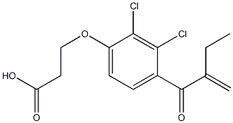 3-[2,3-Dichloro-4-(2-methylene-1-oxobutyl)phenoxy]propionic acid Struktur