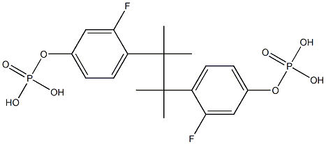 4,4'-(1,1,2,2-Tetramethyl-1,2-ethanediyl)bis(3-fluorophenol phosphate) Struktur