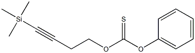 Thiocarbonic acid O-(4-trimethylsilyl-3-butynyl)O-phenyl ester Struktur