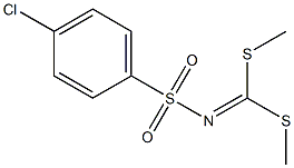 N-(4-Chlorophenylsulfonyl)imidodithiocarbonic acid dimethyl ester Struktur