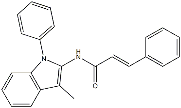 N-(1-Phenyl-3-methyl-1H-indol-2-yl)-3-phenylpropenamide Struktur