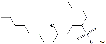 9-Hydroxyheptadecane-6-sulfonic acid sodium salt Struktur