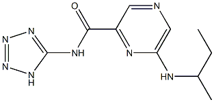 6-sec-Butylamino-N-(1H-tetrazol-5-yl)pyrazine-2-carboxamide Struktur