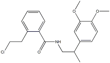 N-[2-(3,4-Dimethoxyphenyl)propyl]-2-(2-chloroethyl)benzamide Struktur