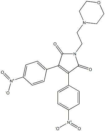 1-(2-Morpholinoethyl)-3,4-bis(4-nitrophenyl)-1H-pyrrole-2,5-dione Struktur