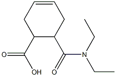 6-[(Diethylamino)carbonyl]-3-cyclohexene-1-carboxylic acid Struktur