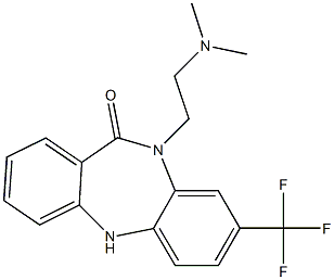 10,11-Dihydro-10-[2-(dimethylamino)ethyl]-8-trifluoromethyl-5H-dibenzo[b,e][1,4]diazepin-11-one Struktur