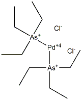 Bis(triethylarsonio)palladium(IV) dichloride Struktur