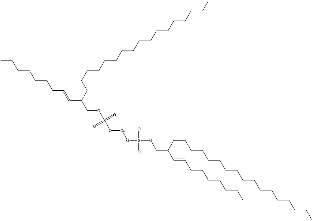 Bis[2-(1-nonenyl)nonadecyloxysulfonyloxy]calcium Struktur