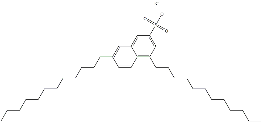 4,7-Didodecyl-2-naphthalenesulfonic acid potassium salt Struktur