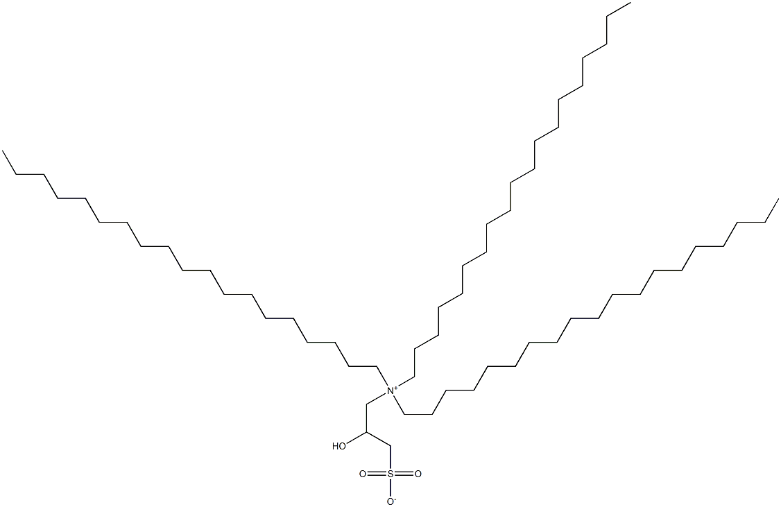 N,N-Dinonadecyl-N-(2-hydroxy-3-sulfonatopropyl)-1-nonadecanaminium Struktur