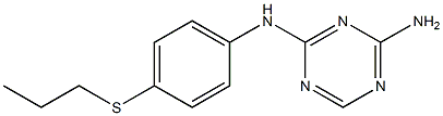 N-[4-(Propylthio)phenyl]-1,3,5-triazine-2,4-diamine Struktur