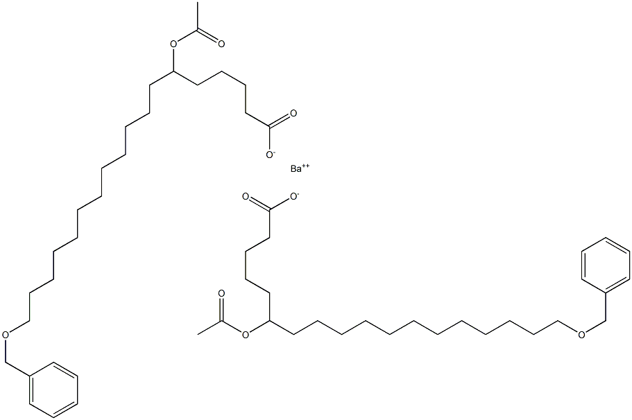 Bis(18-benzyloxy-6-acetyloxystearic acid)barium salt Struktur