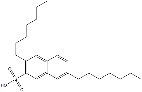 3,7-Diheptyl-2-naphthalenesulfonic acid Struktur