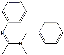 N-Benzyl-N'-phenyl-N-methylacetamidine Struktur