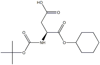 N-(tert-Butoxycarbonyl)aspartic acid 4-cyclohexyl ester Struktur