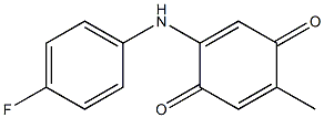 2-Methyl-5-[(4-fluorophenyl)amino]-1,4-benzoquinone Struktur