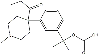 Carbonic acid 3-(1-methyl-4-propanoylpiperidin-4-yl)phenylisopropyl ester Struktur