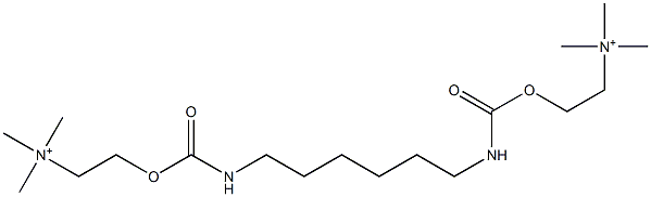 2,2'-[Hexamethylenebis(iminocarbonyloxy)]bis(N,N,N-trimethylethanaminium) Struktur