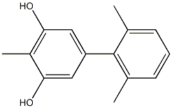 2-Methyl-5-(2,6-dimethylphenyl)benzene-1,3-diol Struktur