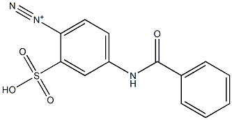 4-(Benzoylamino)-2-sulfobenzenediazonium Struktur