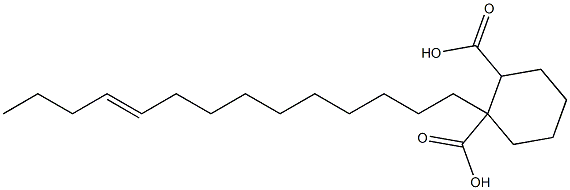 Cyclohexane-1,2-dicarboxylic acid hydrogen 1-(10-tetradecenyl) ester Struktur