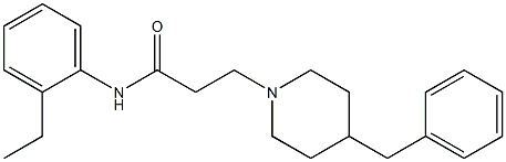 4-Benzyl-N-(2-ethylphenyl)piperidine-1-propanamide Struktur