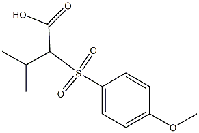 2-(4-Methoxyphenylsulfonyl)-3-methylbutanoic acid Struktur