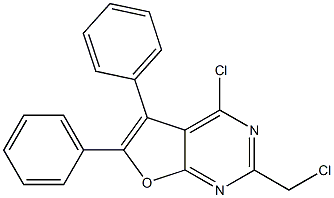 4-Chloro-2-chloromethyl-5,6-diphenylfuro[2,3-d]pyrimidine Struktur