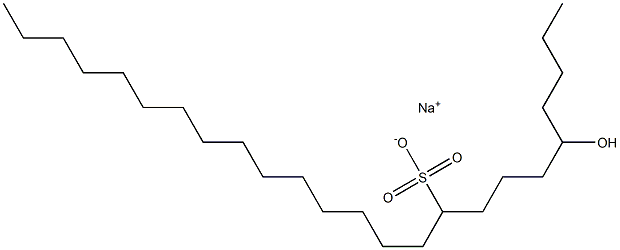 5-Hydroxytetracosane-9-sulfonic acid sodium salt Struktur