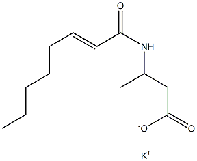 3-(2-Octenoylamino)butyric acid potassium salt Struktur