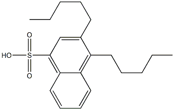 3,4-Dipentyl-1-naphthalenesulfonic acid Struktur