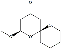 (2R,6S)-2-Methoxy-1,7-dioxaspiro[5.5]undecan-4-one Struktur