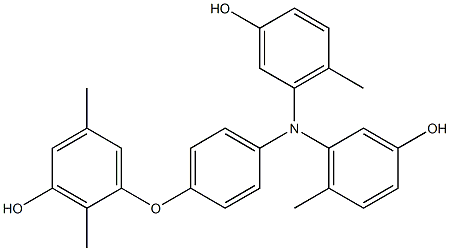 N,N-Bis(3-hydroxy-6-methylphenyl)-4-(3-hydroxy-2,5-dimethylphenoxy)benzenamine Struktur