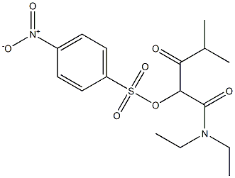 N,N-Diethyl-2-[(4-nitrophenyl)sulfonyloxy]-3-oxo-4-methylpentanamide Struktur