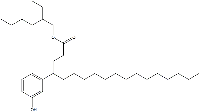 4-(3-Hydroxyphenyl)stearic acid 2-ethylhexyl ester Struktur