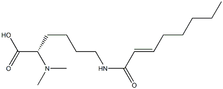 N6-(2-Octenoyl)-N2,N2-dimethyllysine Struktur