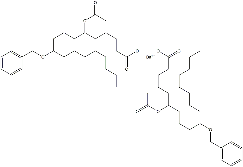 Bis(10-benzyloxy-6-acetyloxystearic acid)barium salt Struktur