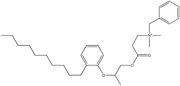 N,N-Dimethyl-N-benzyl-N-[2-[[2-(2-decylphenyloxy)propyl]oxycarbonyl]ethyl]aminium Struktur