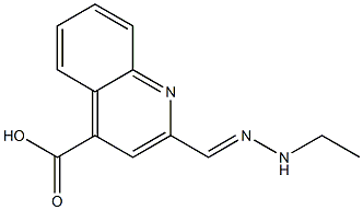 2-(2-Ethylhydrazonomethyl)quinoline-4-carboxylic acid Struktur