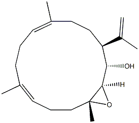 (1S,2R,3R,6E,10E,14S)-2,3-Epoxy-14-(1-methylethenyl)-3,7,11-trimethylcyclotetradeca-6,10-dien-1-ol Struktur