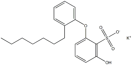 3-Hydroxy-2'-heptyl[oxybisbenzene]-2-sulfonic acid potassium salt Struktur