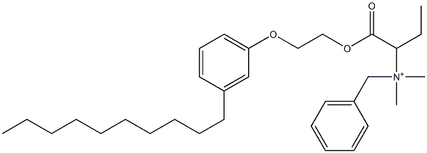 N,N-Dimethyl-N-benzyl-N-[1-[[2-(3-decylphenyloxy)ethyl]oxycarbonyl]propyl]aminium Struktur