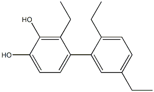 3-Ethyl-4-(2,5-diethylphenyl)benzene-1,2-diol Struktur